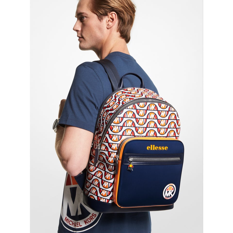 MK X ellesse Hudson Printed Canvas Backpack