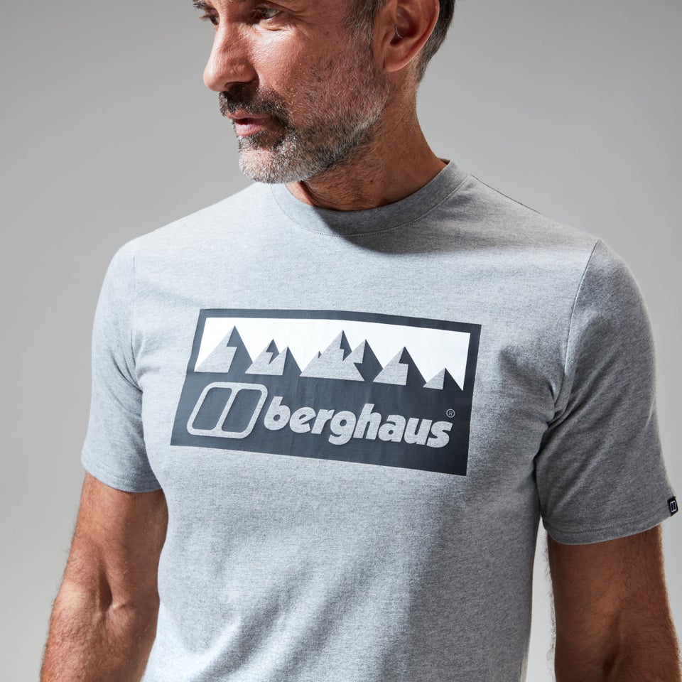 Men's Grey Fangs Peak Short Sleeve Tee Dark Grey