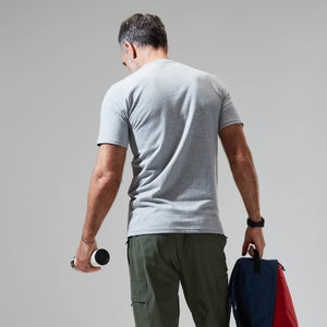 Men's Grey Fangs Peak Short Sleeve Tee Dark Grey