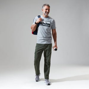 Men's Grey Fangs Peak Short Sleeve Tee Dark Grey