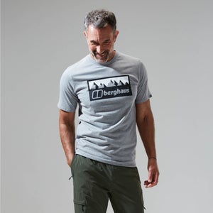 Men's Grey Fangs Peak Short Sleeve Tee Dark Grey