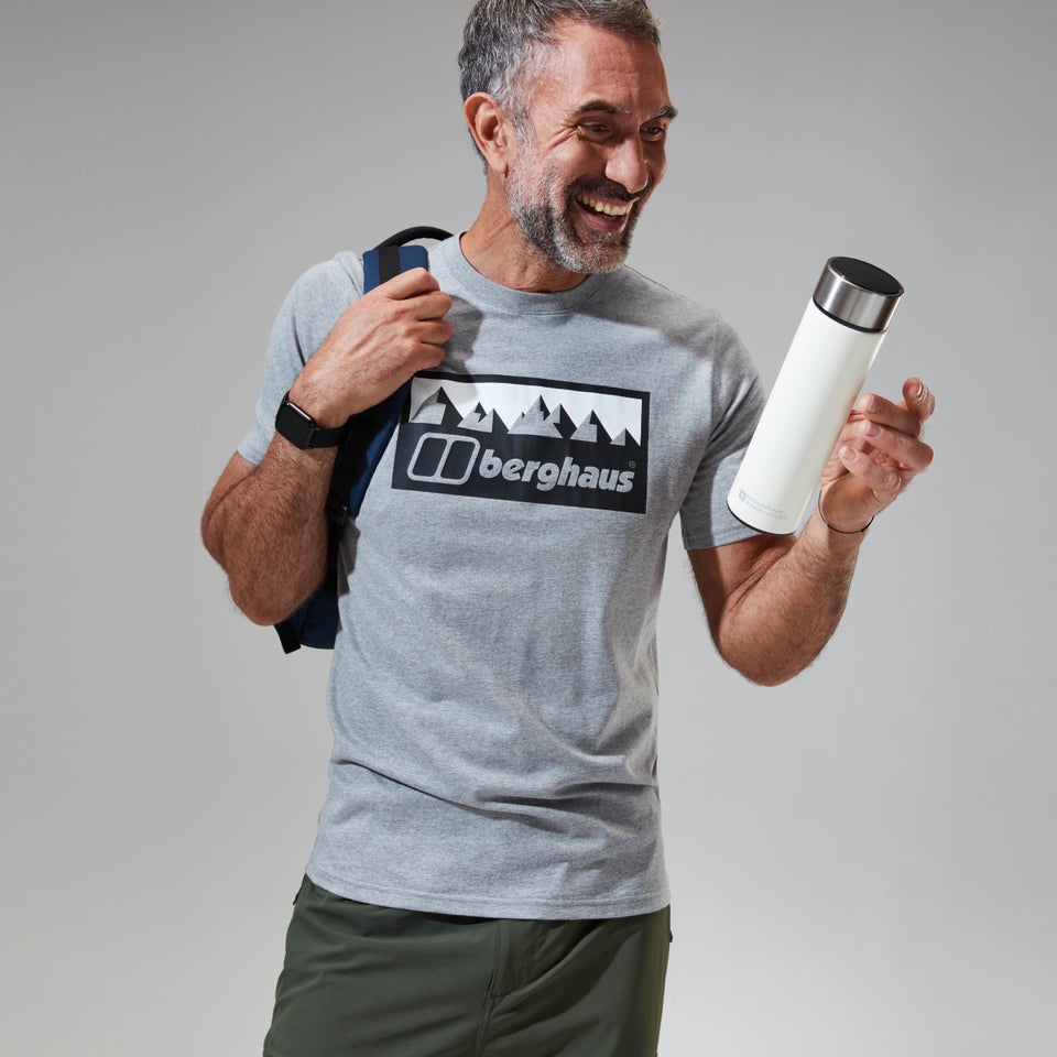 Men's Grey Fangs Peak Short Sleeve Tee Dark Grey