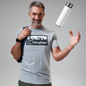 Men's Grey Fangs Peak Short Sleeve Tee Dark Grey