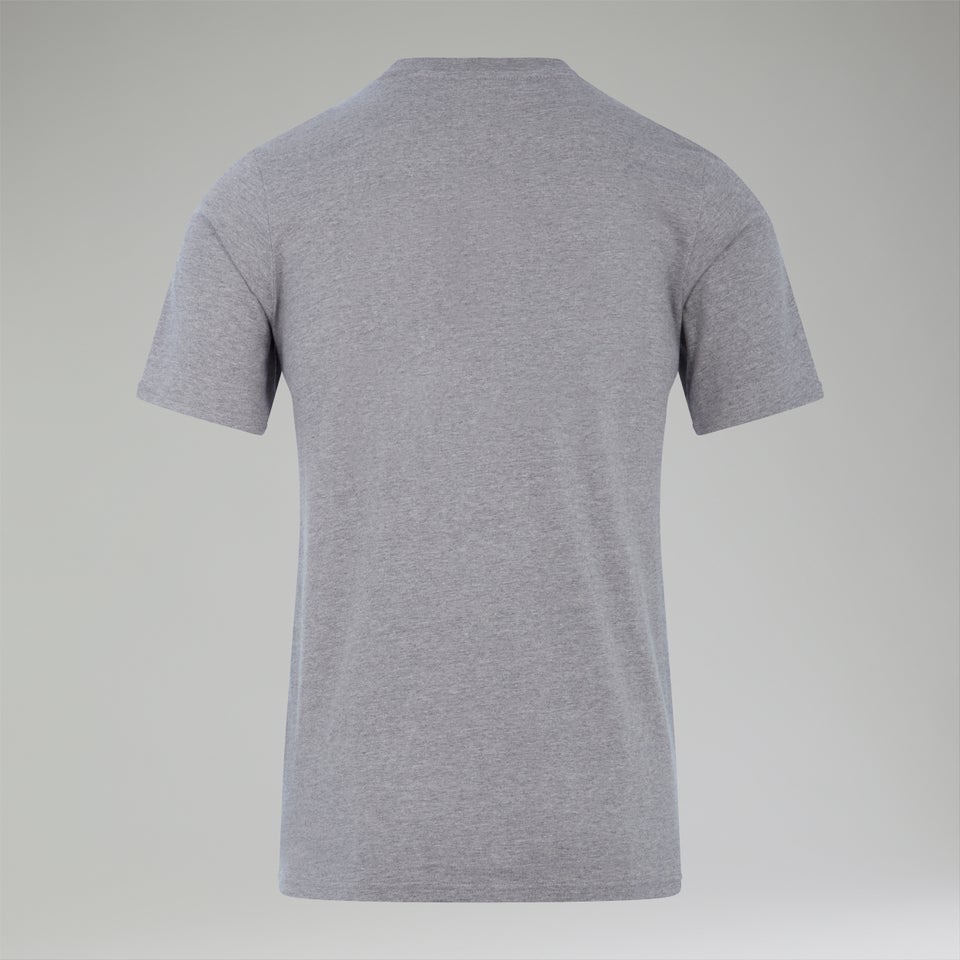 Men's Grey Fangs Peak Short Sleeve Tee Dark Grey