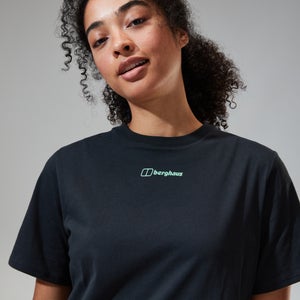 Boyfriend Dolomites MTN Short Sleeve Tee für Damen - Schwarz