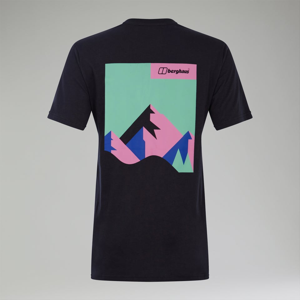 Boyfriend Dolomites MTN Short Sleeve Tee für Damen - Schwarz
