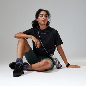 Boyfriend Dolomites MTN Short Sleeve Tee für Damen - Schwarz