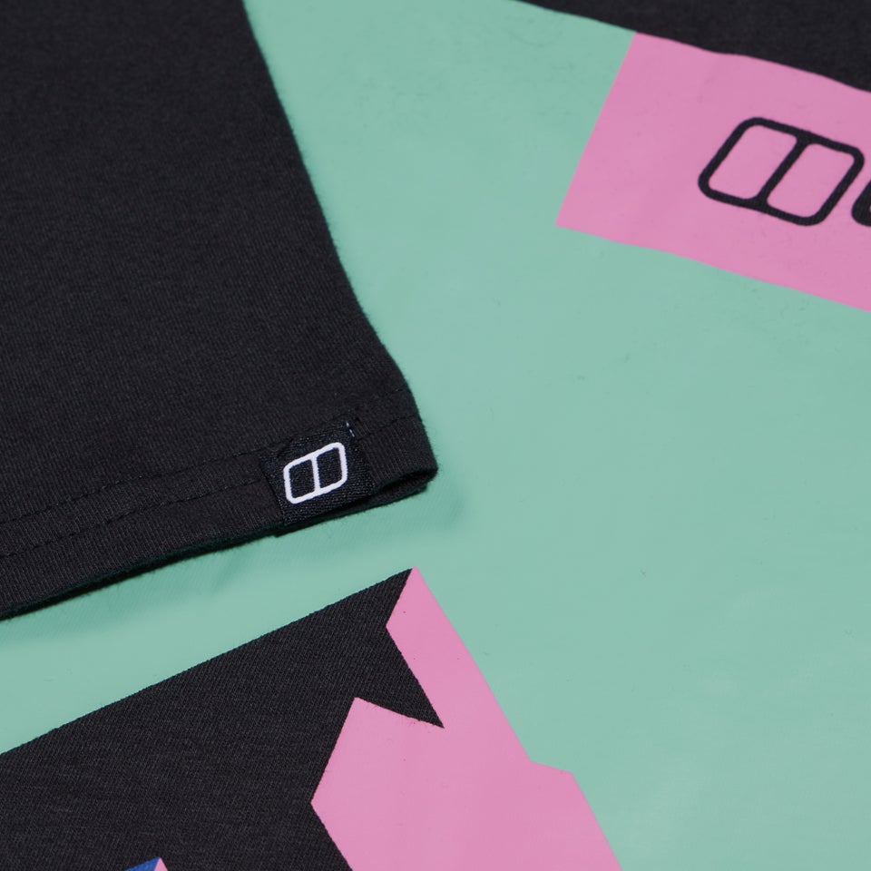 Boyfriend Dolomites MTN Short Sleeve Tee für Damen - Schwarz