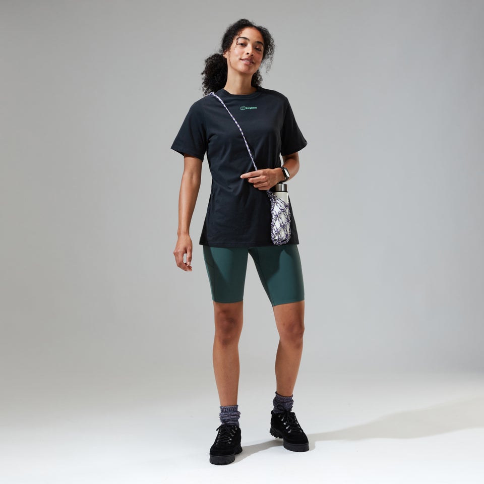 Boyfriend Dolomites MTN Short Sleeve Tee für Damen - Schwarz
