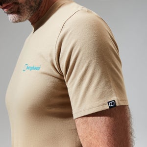 Men's Snowdon Colour Logo Short Sleeve Tee Natural