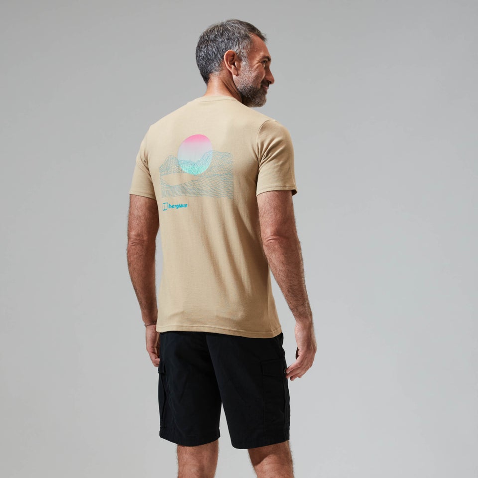 Men's Snowdon Colour Logo Short Sleeve Tee Natural