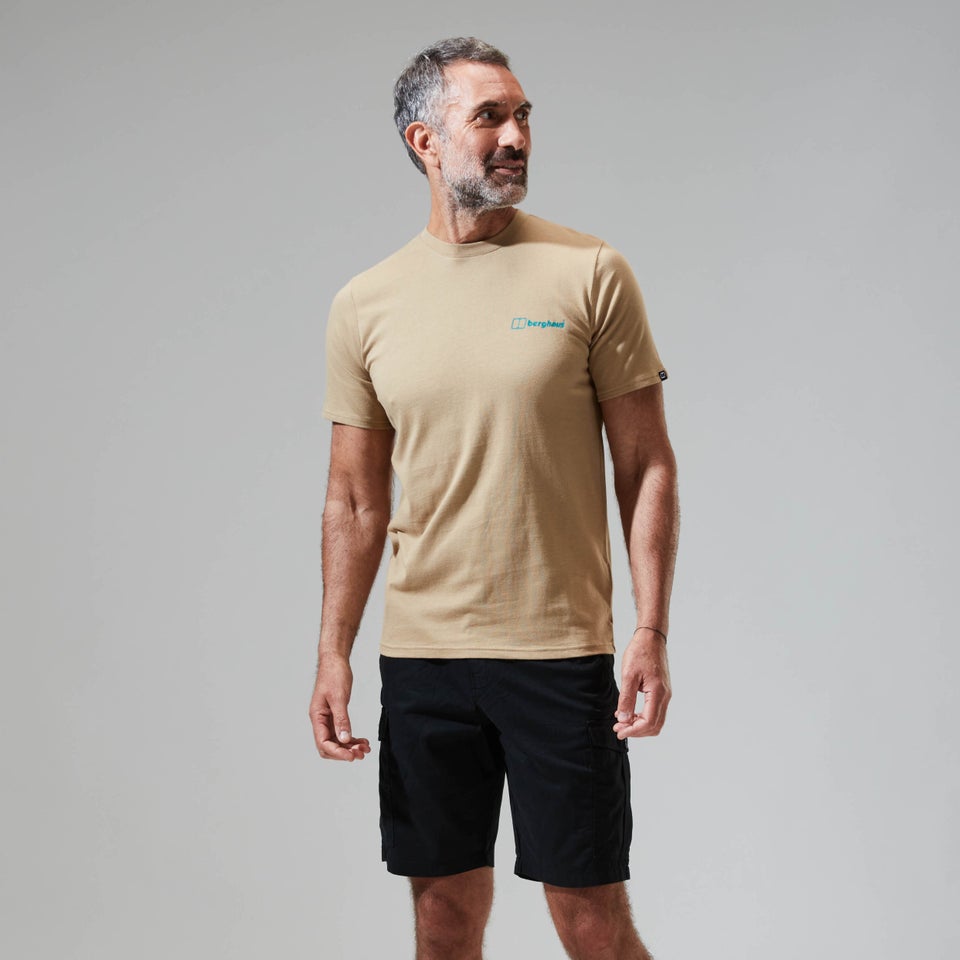 Men's Snowdon Colour Logo Short Sleeve Tee Natural