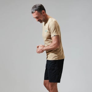 Men's Snowdon Colour Logo Short Sleeve Tee Natural