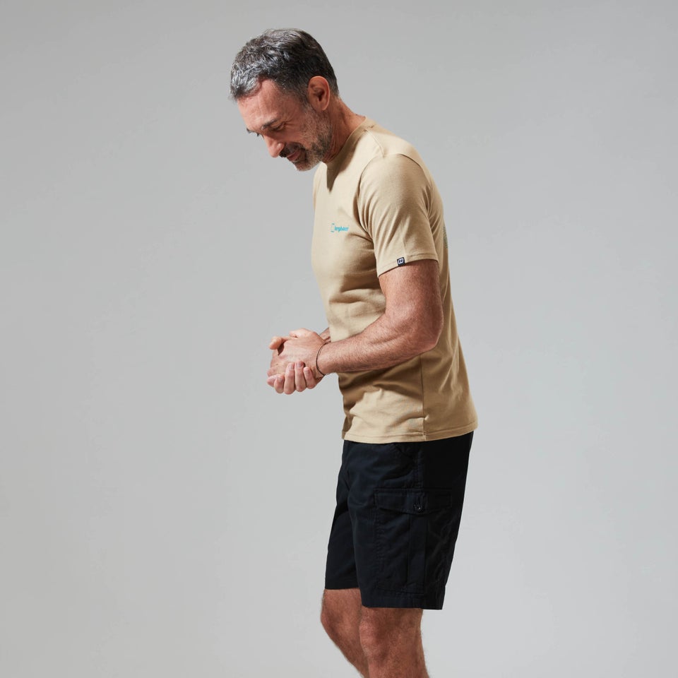 Men's Snowdon Colour Logo Short Sleeve Tee Natural