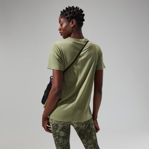 Relaxed Super Stretch Tech T-Shirt für Damen - Grün