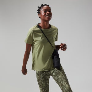 Relaxed Super Stretch Tech T-Shirt für Damen - Grün