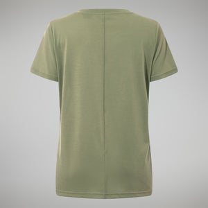 Relaxed Super Stretch Tech T-Shirt für Damen - Grün
