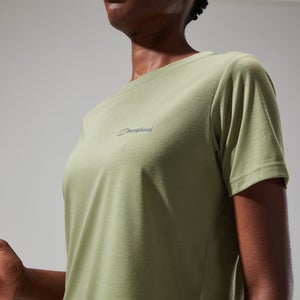 Relaxed Super Stretch Tech T-Shirt für Damen - Grün