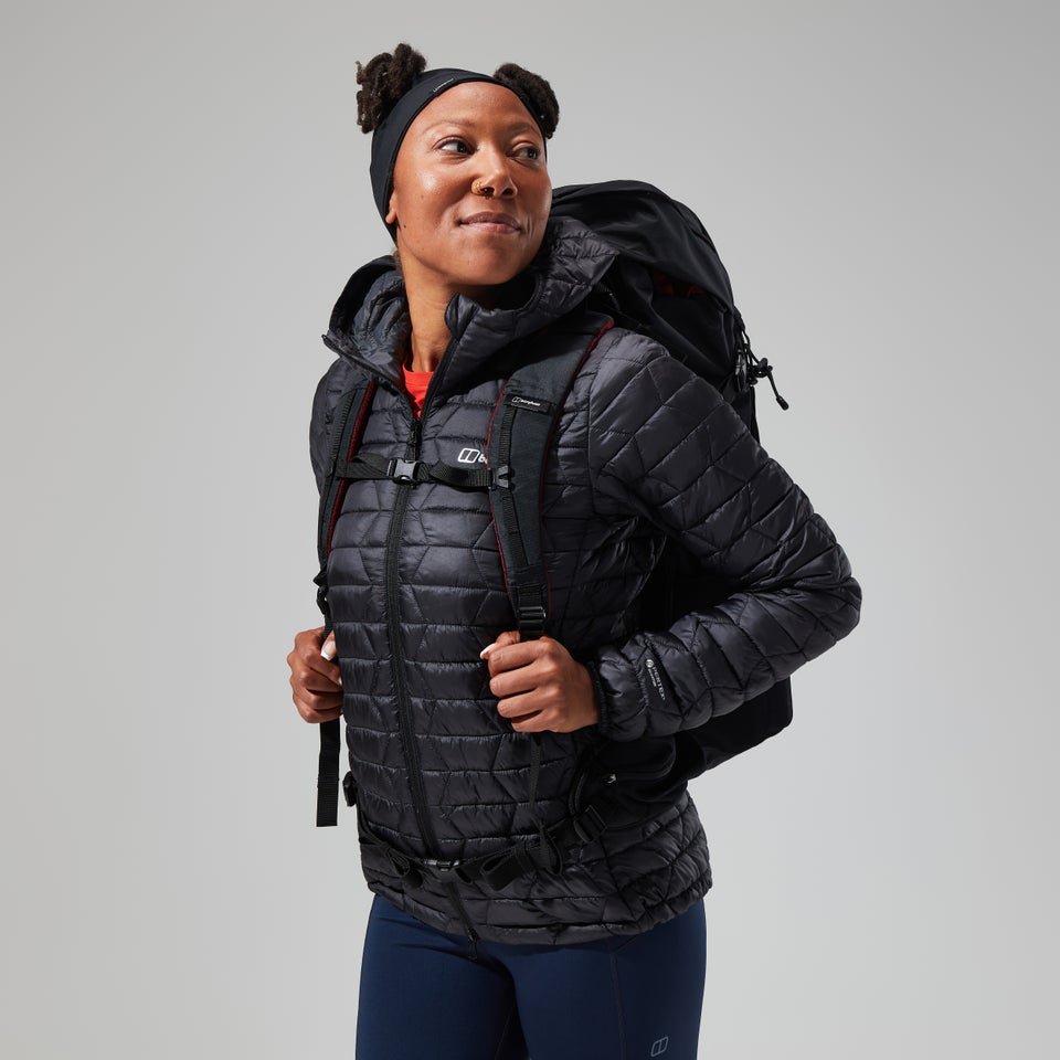 Cuillin Isolierter Hoodie für Damen - Schwarz/Grau