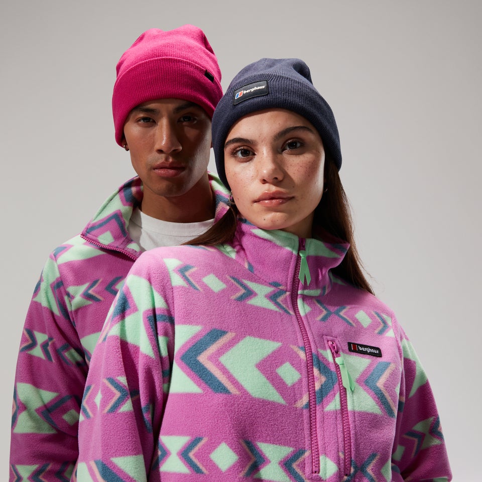 Unisex Prism Print Trango Half-zip Fleece - Purple/Turquoise
