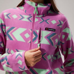 Unisex Prism Print Trango Half-zip Fleece - Purple/Turquoise