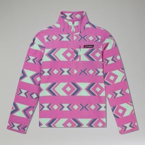 Unisex Prism Print Trango Half-zip Fleece - Purple/Turquoise