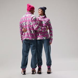Unisex Prism Print Trango Half-zip Fleece - Purple/Turquoise