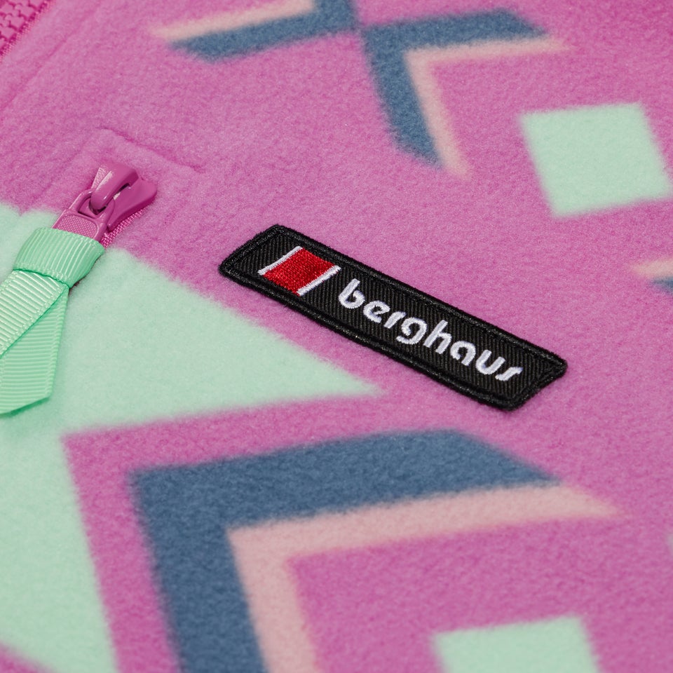 Unisex Prism Print Trango Half-zip Fleece - Purple/Turquoise