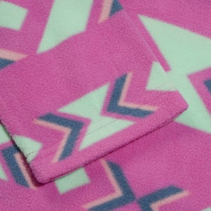 Unisex Prism Print Trango Half-zip Fleece - Purple/Turquoise