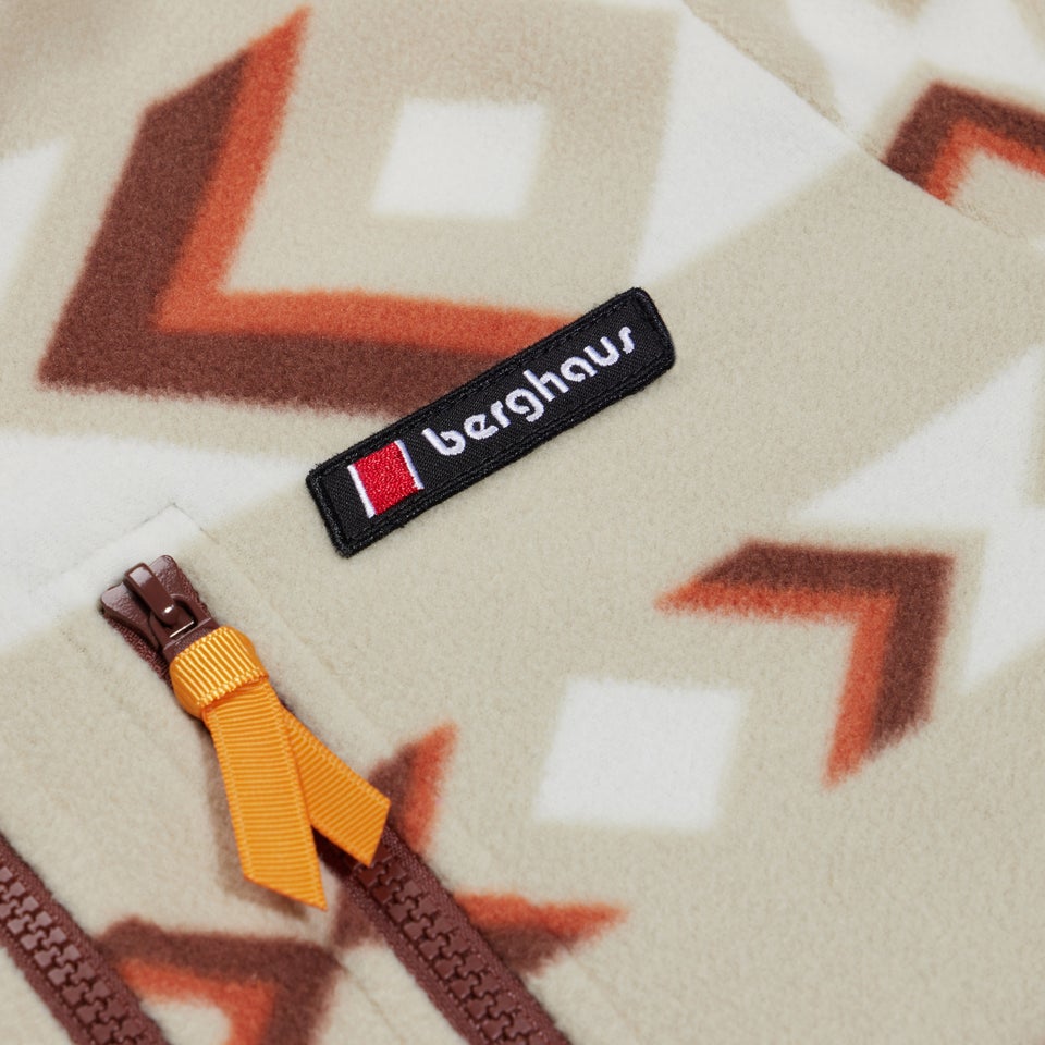 Unisex Prism Print Trango Half-zip Fleece - Natural/Brown