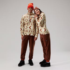 Unisex Prism Print Trango Half-zip Fleece - Natural/Brown