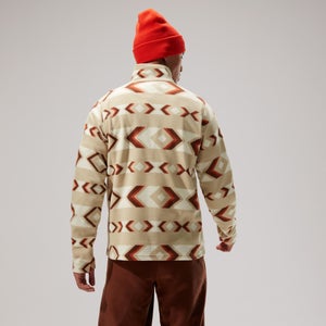 Unisex Prism Print Trango Half-zip Fleece - Natural/Brown