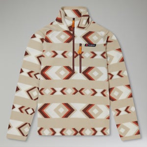 Unisex Prism Print Trango Half-zip Fleece - Natural/Brown