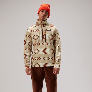 Unisex Prism Print Trango Half-zip Fleece - Natural/Brown