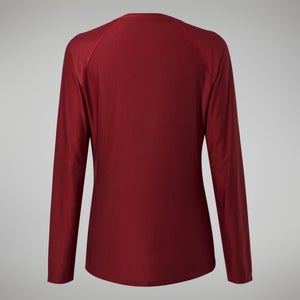 24/7 Long Sleeve T-Shirt für Damen - Dunkelrot