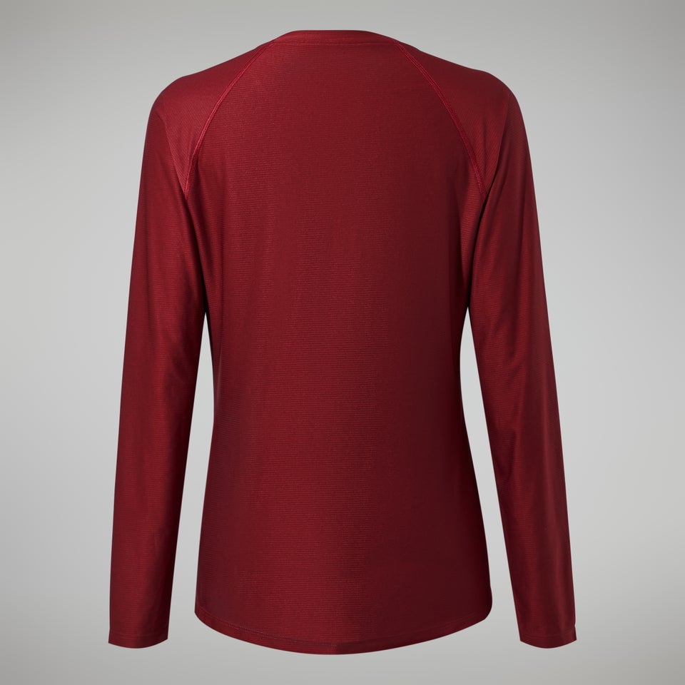 24/7 Long Sleeve T-Shirt für Damen - Dunkelrot