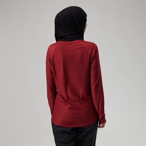 24/7 Long Sleeve T-Shirt für Damen - Dunkelrot