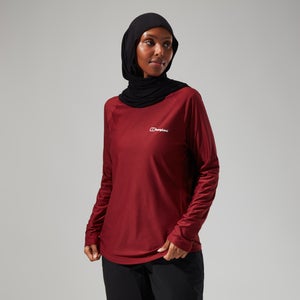 24/7 Long Sleeve T-Shirt für Damen - Dunkelrot