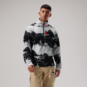 Unisex Prism Print Trango Half-zip Fleece - Grey/Black