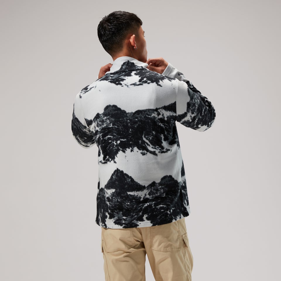 Unisex Prism Print Trango Half-zip Fleece - Grey/Black