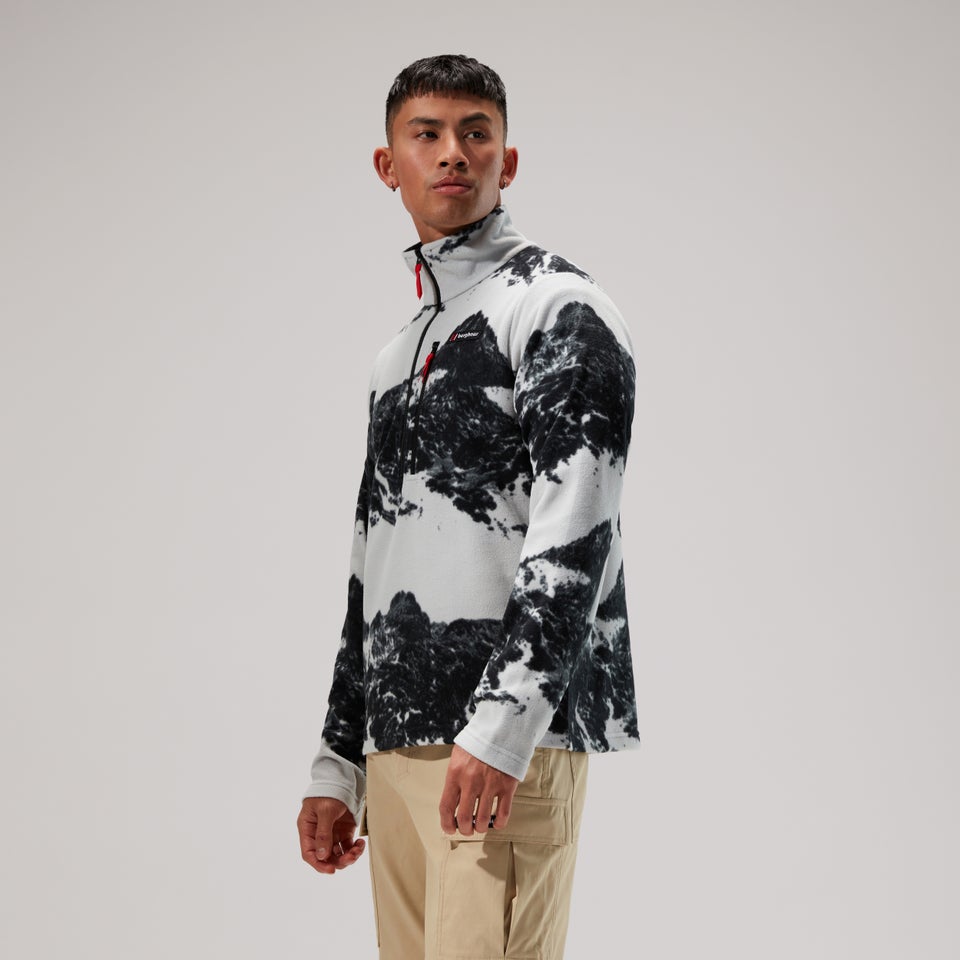 Unisex Prism Print Trango Half-zip Fleece - Grey/Black