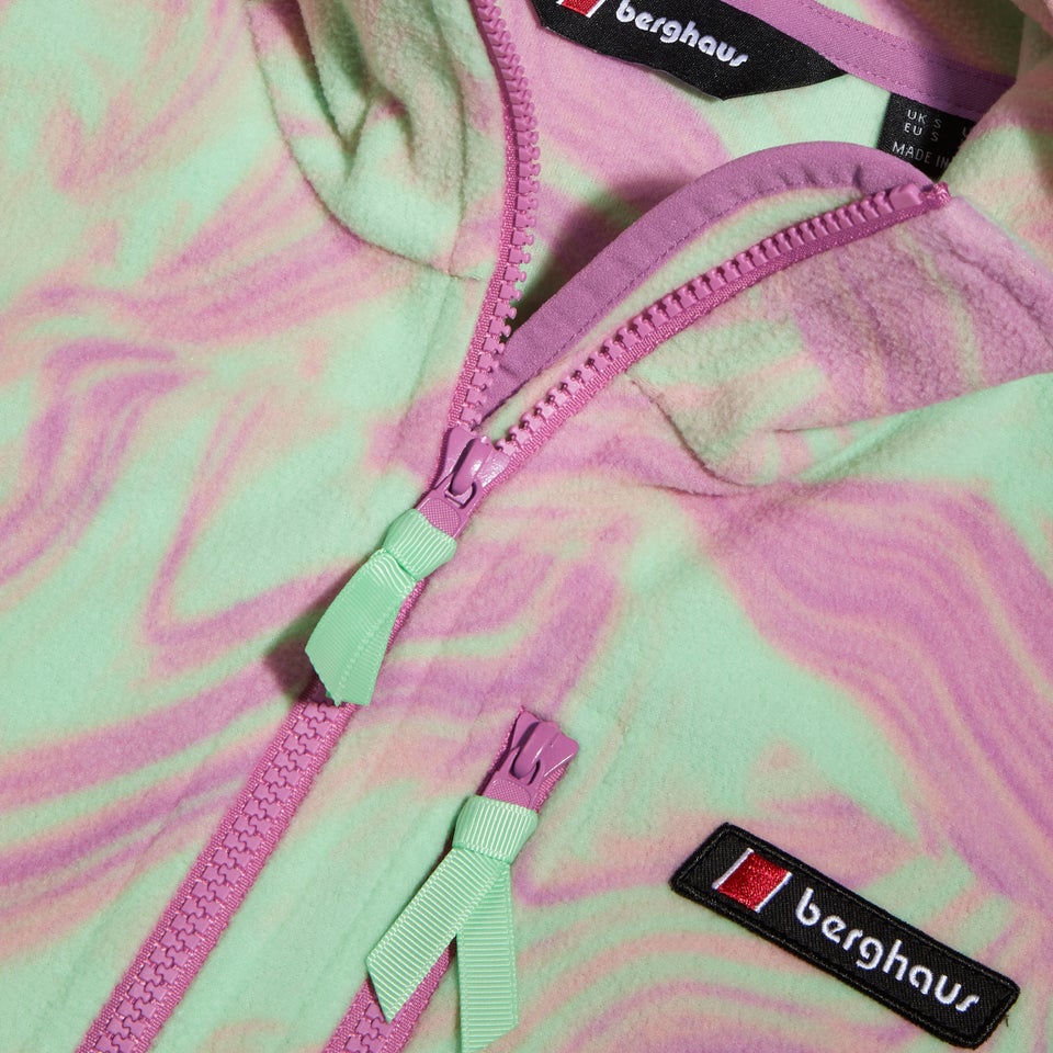 Unisex Prism Printed Trango Half Zip Fleece - Purple/Light Green