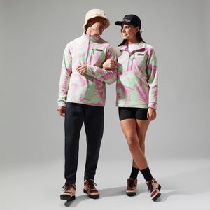 Unisex Prism Printed Trango Half Zip Fleece - Purple/Light Green