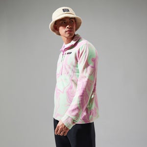 Unisex Prism Printed Trango Half Zip Fleece - Purple/Light Green