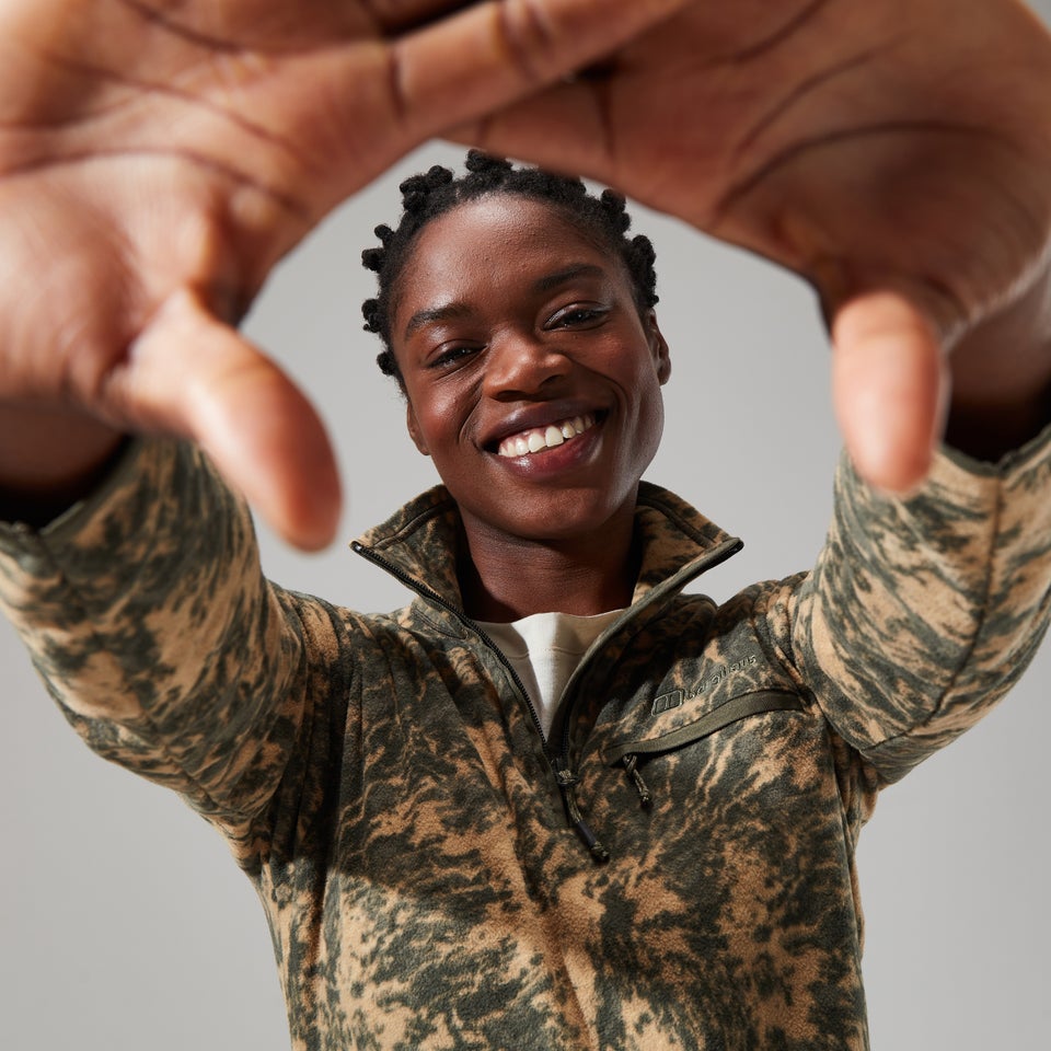 Women's Navala Half Zip Fleece - Green/Dark Green