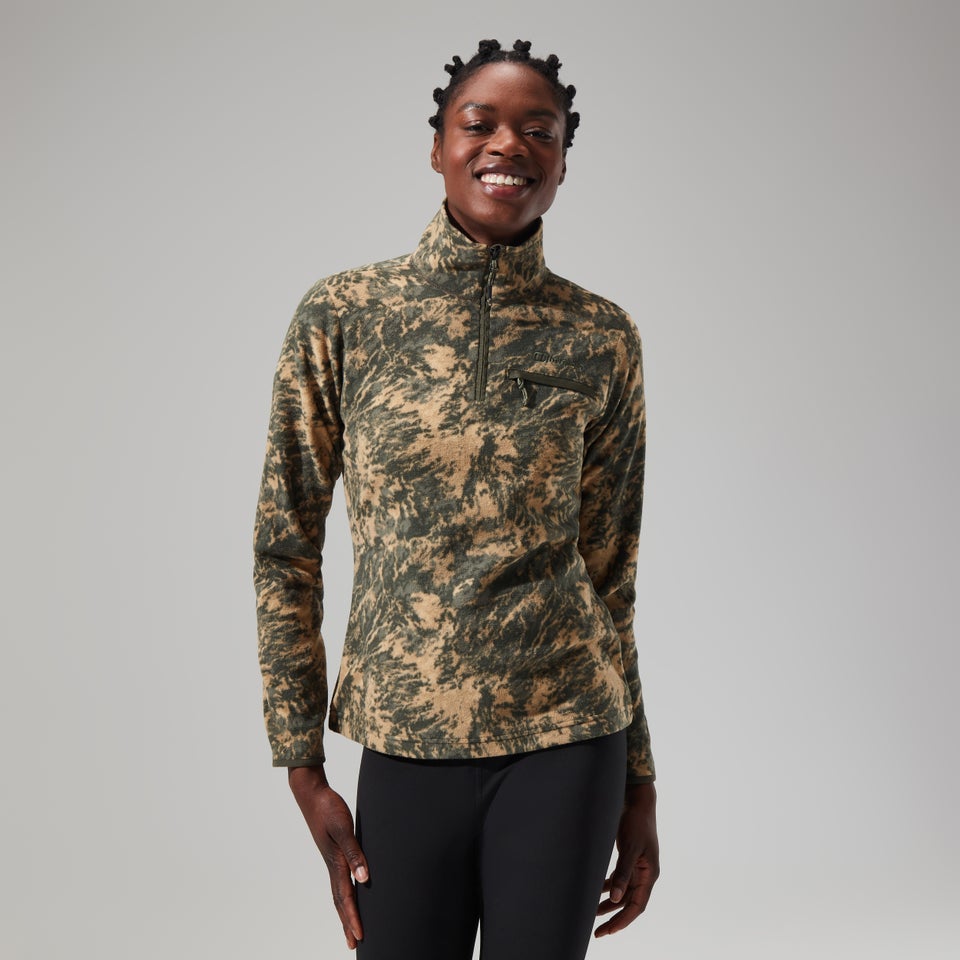 Women's Navala Half Zip Fleece - Green/Dark Green