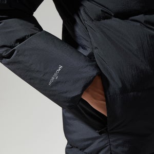 Women's Saffren Down Duster Hooded Jacket - Black