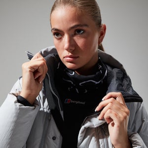 Women's Saffren Down Duster Hooded Jacket - Light Grey/Black