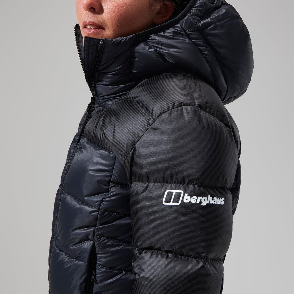 MTN Arete Ultra Down Hoodie für Damen - Schwarz