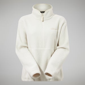 Hawksker Half Zip Fleece für Damen - Naturfarben